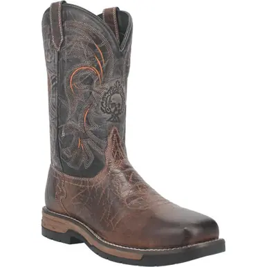 SALE Laredo® Men's Brown/Black Hawke 11" Square Toe Boots - Sale Barn