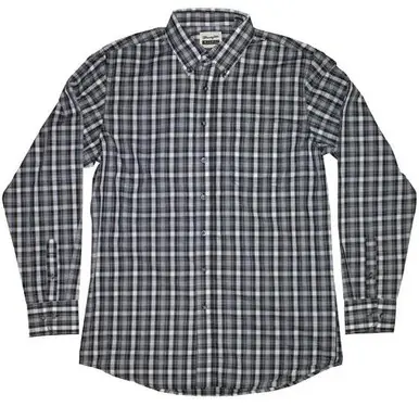 SALE Wrangler® Men's L/S Riata Black/White Plaid Dress Shirt - Sale Barn