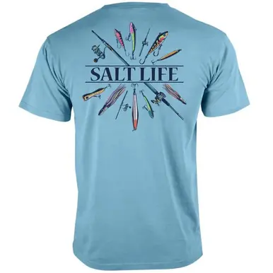 SALE Salt Life® Men's S/S Sky Blue Lure Me In T-Shirt