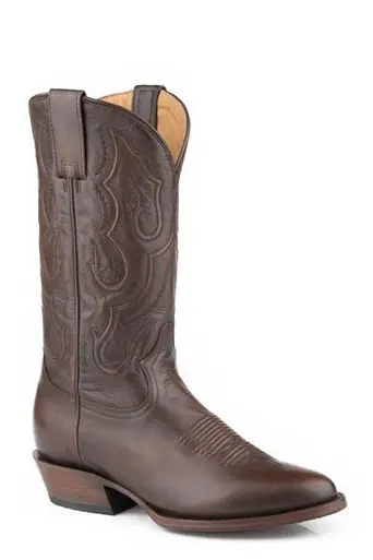 SALE Roper® Men's Carlisle Brown R Toe Dress Boots - Sale Barn