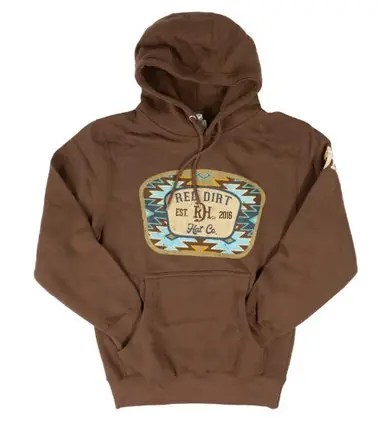 Red Dirt Hat Co® Men's Brown Aztec Jango Hoodie - Mens