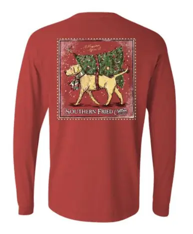 Southern Fried Cotton® Men's L/S Crimson Special Delivery T-Shirt
