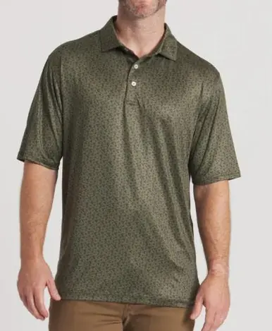 Southern Marsh® Men's S/S Dark Olive Flyline Performance Polo - In Flight