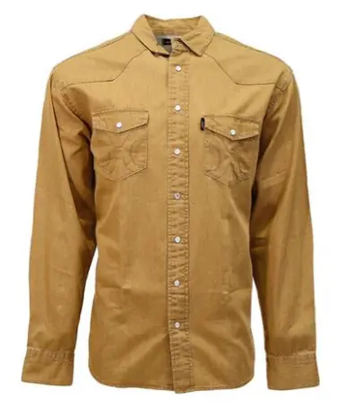 Hooey® Men's L/S Solid Tan Chambray Snap Shirt - Mens