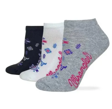 Wrangler® Ladies' Fun & Comfy Low Cut Aztec Print Socks 3-Pack
