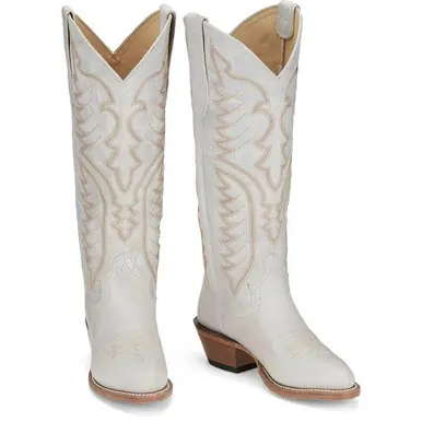 Justin® Ladies' Vintage Ivory Evelyn 15" Western Boots - Brands
