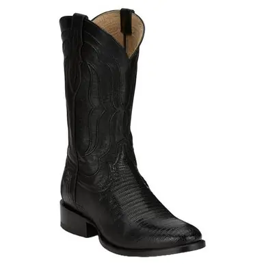 Tony Lama® Men's Black Kirtland Lizard Roper Boots - Brands