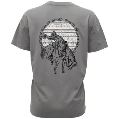 Hooey® Ladies' S/S Steel Grey Howdy Rowdy T-Shirt