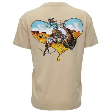 Hooey® Ladies' S/S Tan Buffalo Heart T-Shirt