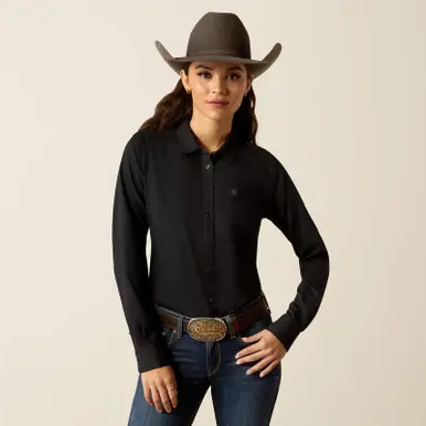 Ariat® Ladies' L/S Black Kirby Pro Button Shirt