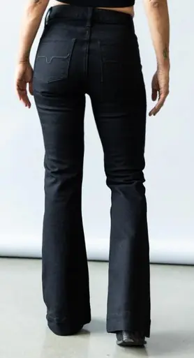 Kimes Ranch® Ladies' Black Jennifer UHR Flare Leg Jeans