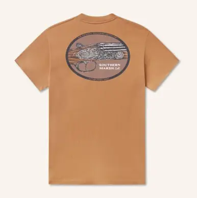 Southern Marsh® Men's S/S Camel Heritage Engraved Gunstock T-Shirt