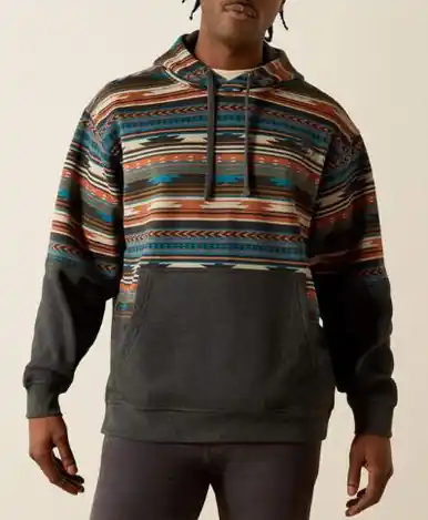 Ariat® Men's L/S Rust Serape Color Block Hoodie - Brands