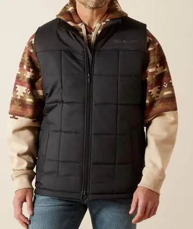 Ariat® Men's Phantom Chambray (Black) Crius Insulated Vest - Brands