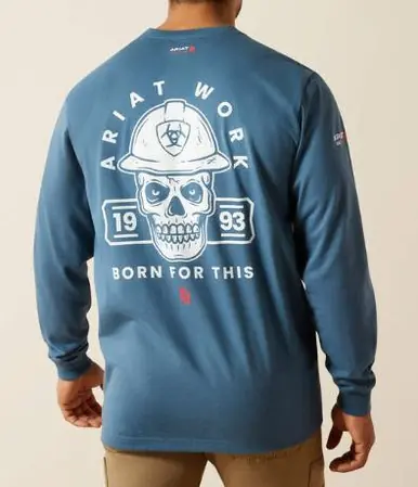 Ariat® Men's L/S Orion Blue FR Hardhead T-Shirt