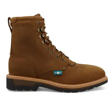 Twisted X® Men's Brown Distressed Saddle 8" Lacer Work Boots - Brands