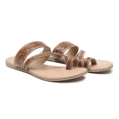 Myra® Ladies' Point Ridge Hand Tooled Sandals - Footwear