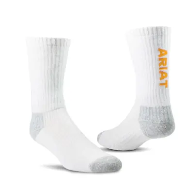 Ariat® Unisex Premium Cotton Crew Socks 3-Pairs