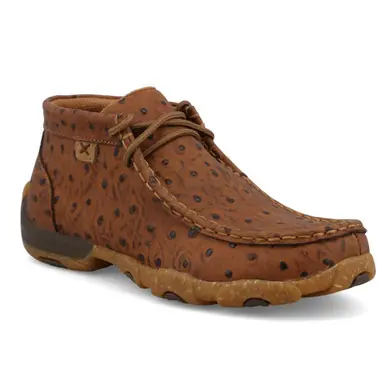 Twisted X® Youth Cognac Ostrich Print Chukka Driving Mocs - Brands