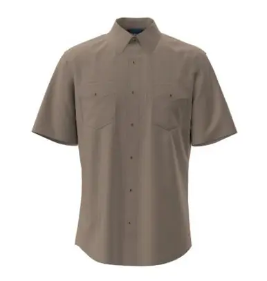 Wrangler® Men's S/S Tan Performance Snap Shirt - Mens