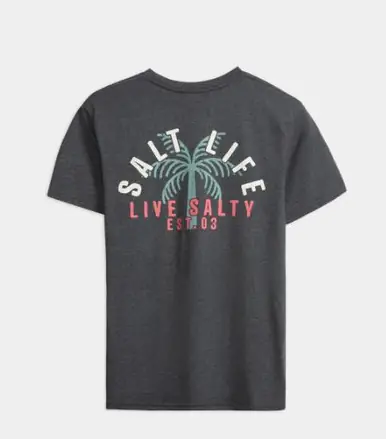 Salt Life® Men's S/S Checked Out Charcoal Heather T-Shirt