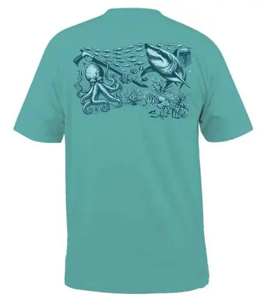 Salt Life® Men's S/S Sea Green Underwater Diving T-Shirt