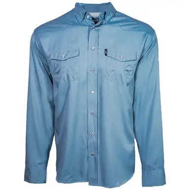 Hooey® Men's L/S Ashley Blue Sol Pearl Snap Shirt - Mens