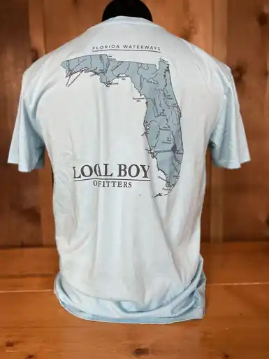 Local Boy® Men's S/S Aqua Florida Waterways T-Shirt