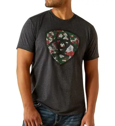 Ariat® Men's S/S Heathered Charcoal Mexi-Digi T-Shirt