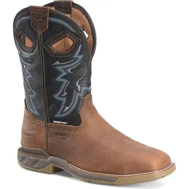 Double H® Men's Geddy Brown WP Square Composite Toe Ropers - Brands
