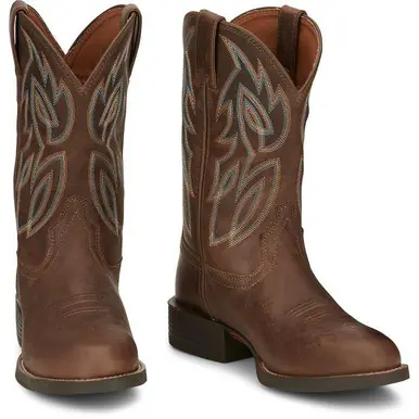 Justin® Men's Pecan Brown Rendon 11" Round Toe Boots - Brands