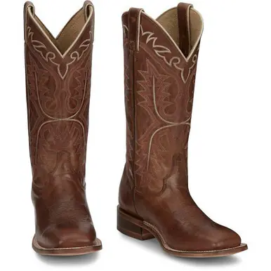 Justin® Ladies' Whiskey Brown Stella 13" Square Toe Boots - Brands