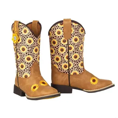Twister® Girls' Sunnie Tan Sunflower Boots - Footwear