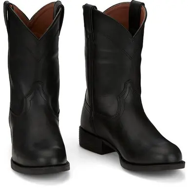 Justin® Men's Kilgore Jet Black 10" Stampede Ropers - Brands