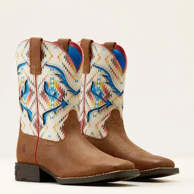 Ariat® Youth Tan/Saddle Blanket San Angelo VentTEK Boots - Footwear