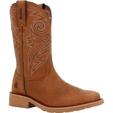 Rocky® Men's Cognac 12" Monocrepe Sole Square Toe Boots - Footwear