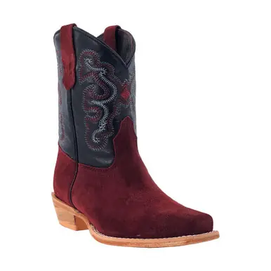 R. Watson Boots® Youth Rhubarb Roughout Narrow Square Toe Boots - Footwear