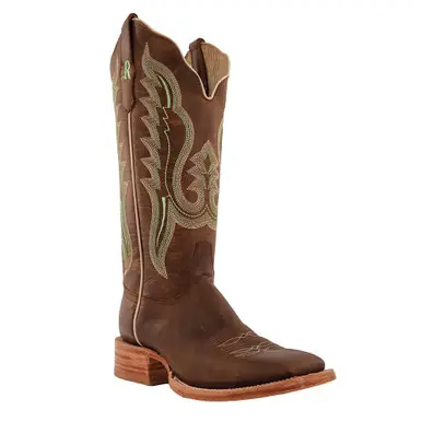 R. Watson® Ladies' Arizona Tan Square Toe Boots - Footwear