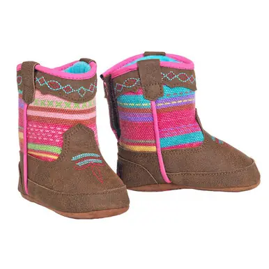 Twister® Infant Baby Bucker Camilla Brown/Multi-Colored Aztec Booties