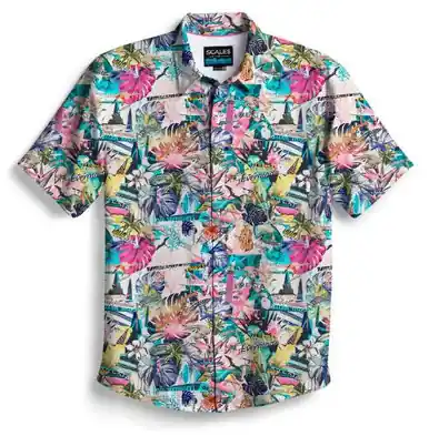 Scales® Men's S/S Tourist Peak Button Shirt - Mens