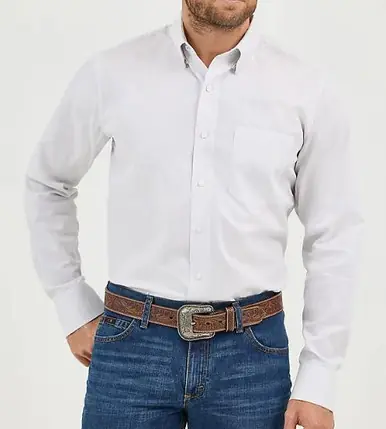 Wrangler® Cody Johnson™ Men's L/S Ceramic Grey Print Button Shirt - Mens