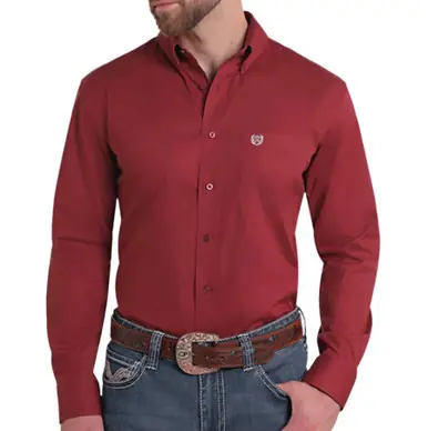 Panhandle® Men's L/S Solid Color Button Shirt - Mens