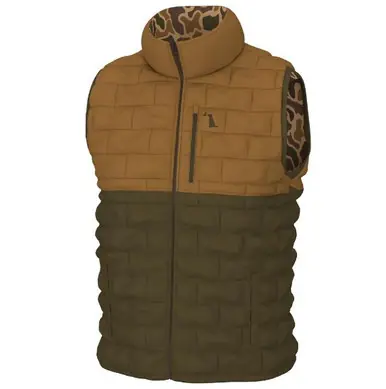 Local Boy® Men's Old School Camo Duck Down Reversible Vest - Mens