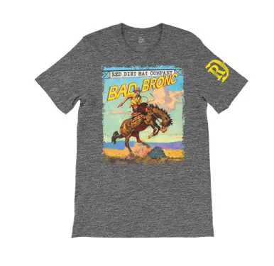 Red Dirt Hat Co® Men's S/S Heather Grey Bad Bronc Painted Sky T-Shirt