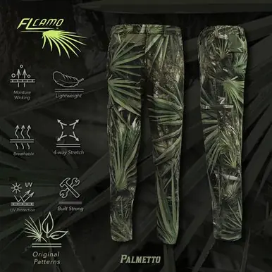 FL Camo® Men's Ultra Lightweight Performance Pants - Palmetto Pattern