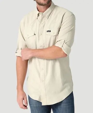 Wrangler® Men's L/S Performance Snap Shirt - Overcast