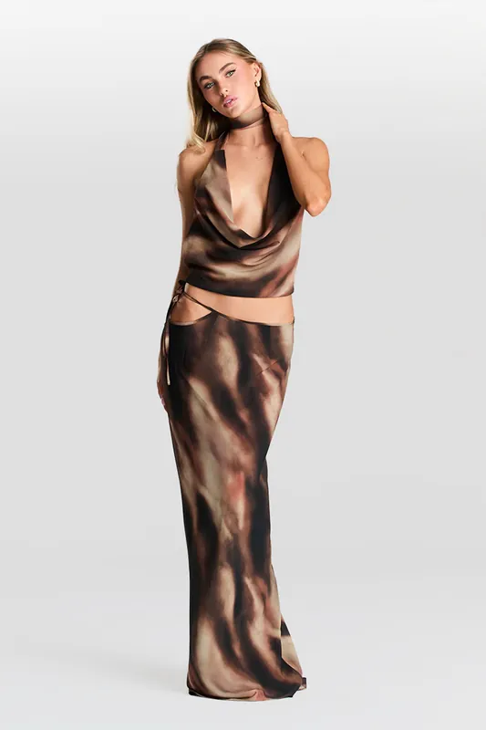 Aubrey Skirt Brown - Sasha Therese