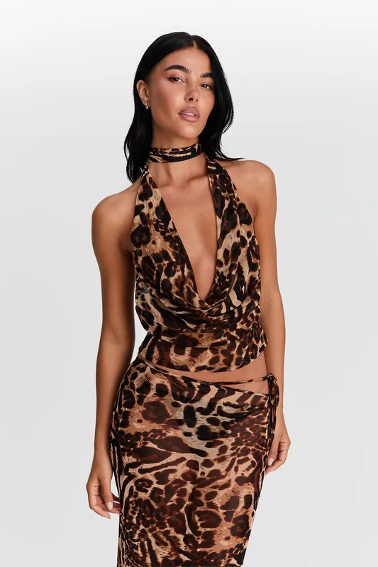 Aubrey Top Leopard Print - Sasha Therese