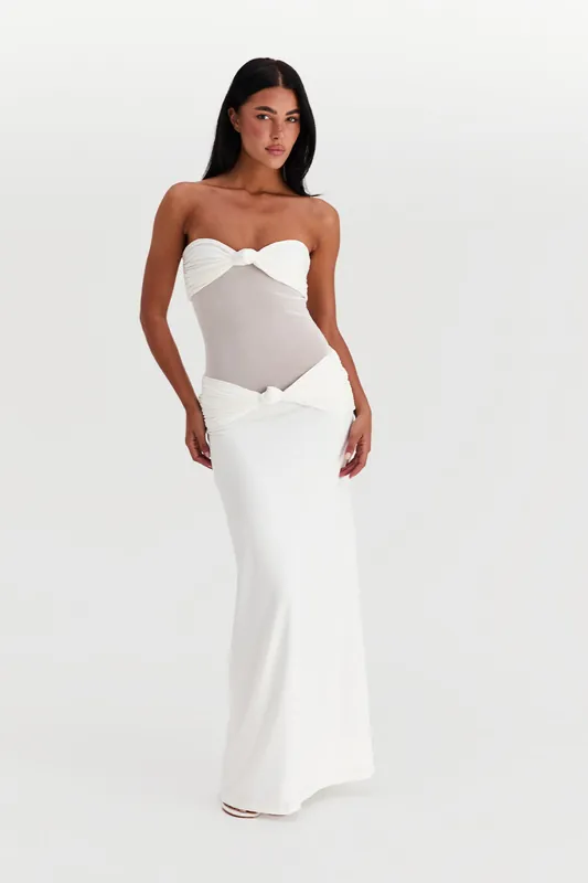 Amara Maxi Dress White - Sasha Therese