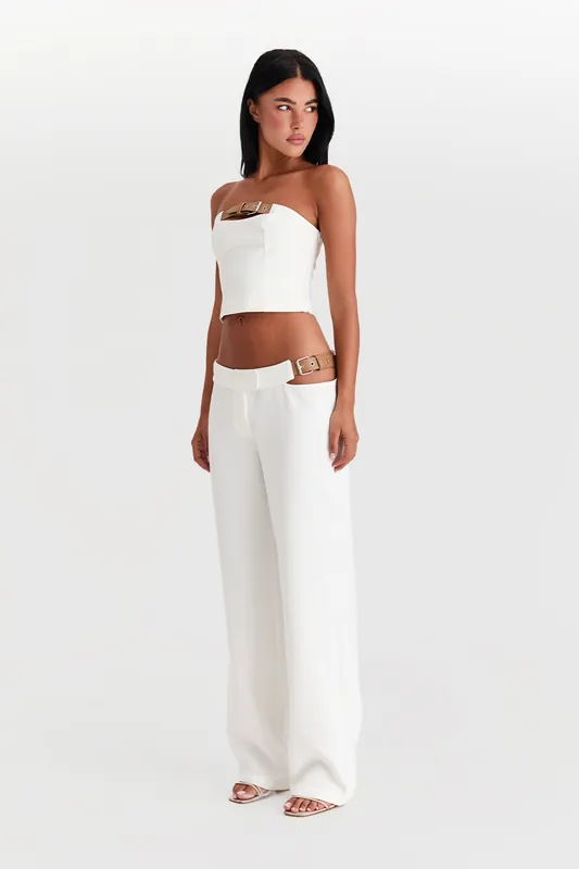Lucia Pants White - Sasha Therese